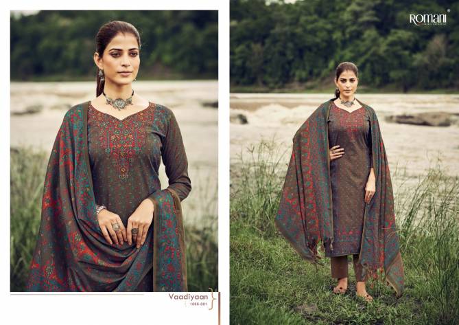 Romani Vaadiyaan Pashmina Casual Wear Wholesale Dress Material Collection